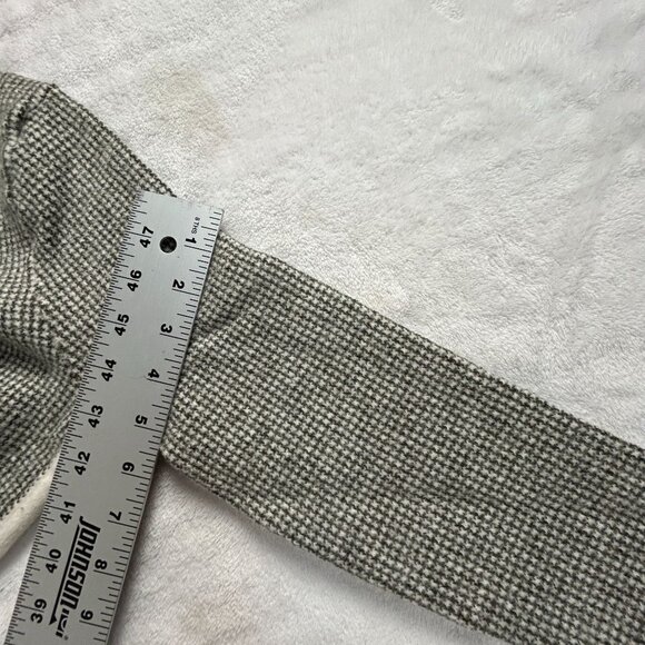 BOSS HUGO BOSS Womens Houndstooth Wool Crewneck Sweater Large Gray Pullover - Picture 9 of 9